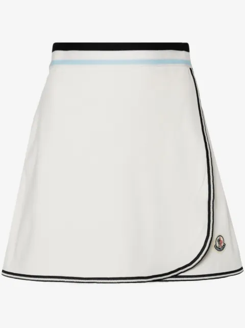 Moncler logo-appliqué wrap tennis skirt