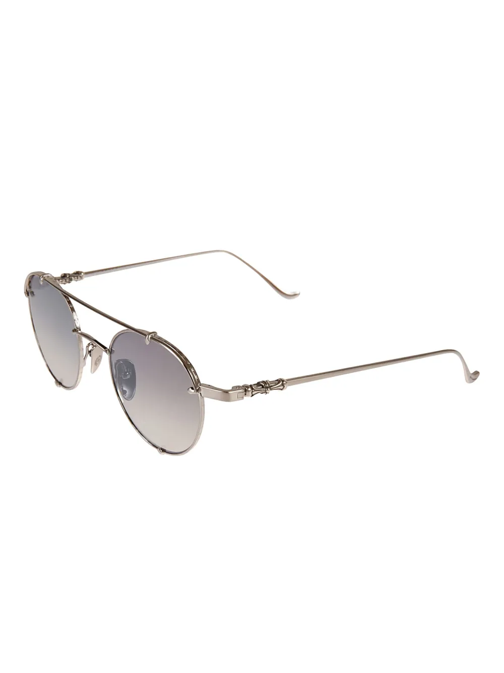 Chrome Hearts round-frame metal sunglasses - Grijs