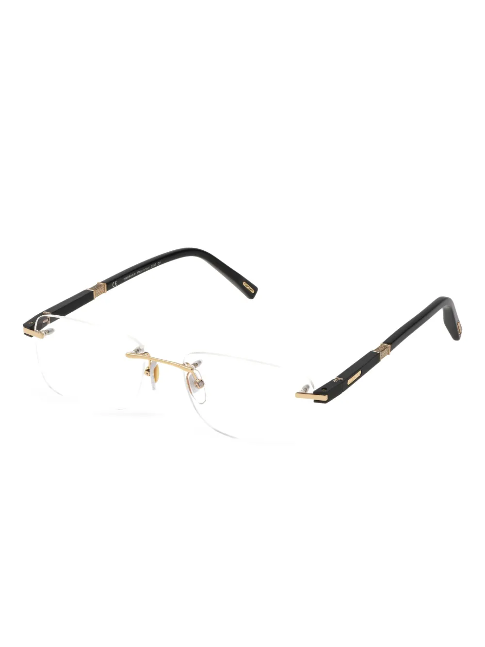 Chopard Eyewear lunettes de vue sans monture à détail doré | noir | Image 1