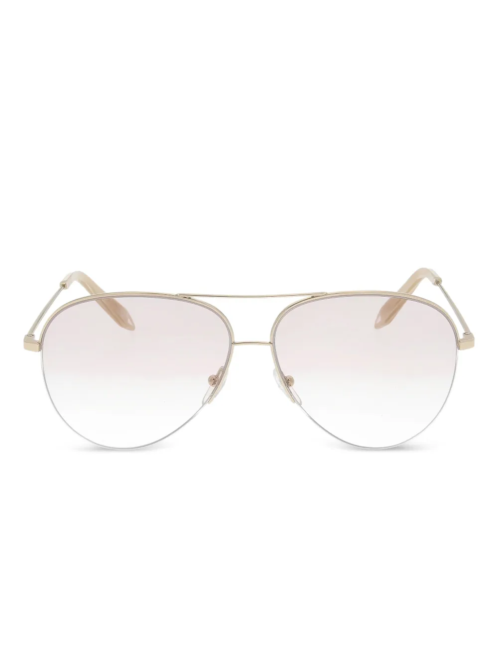Victoria Beckham Eyewear ダブルブリッジ サングラス - ゴールドトーン Victoria Beckham Eyewear ダブルブリッジ サングラス - ゴールドトーン