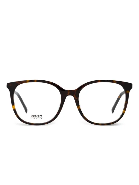 Kenzo lentes con armazón redonda estilo carey