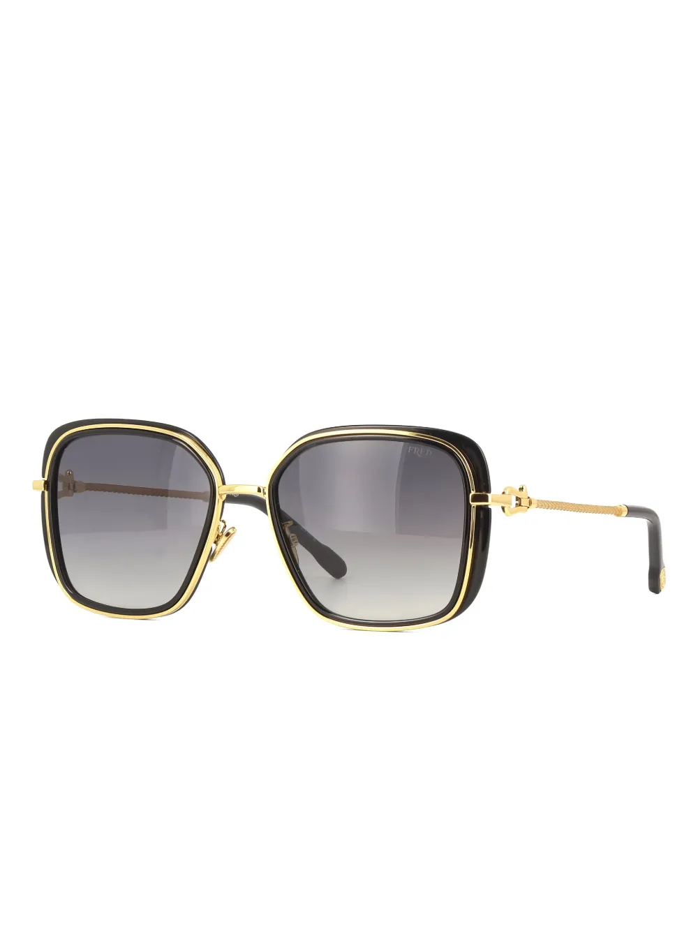 Fred square sunglasses - Zwart