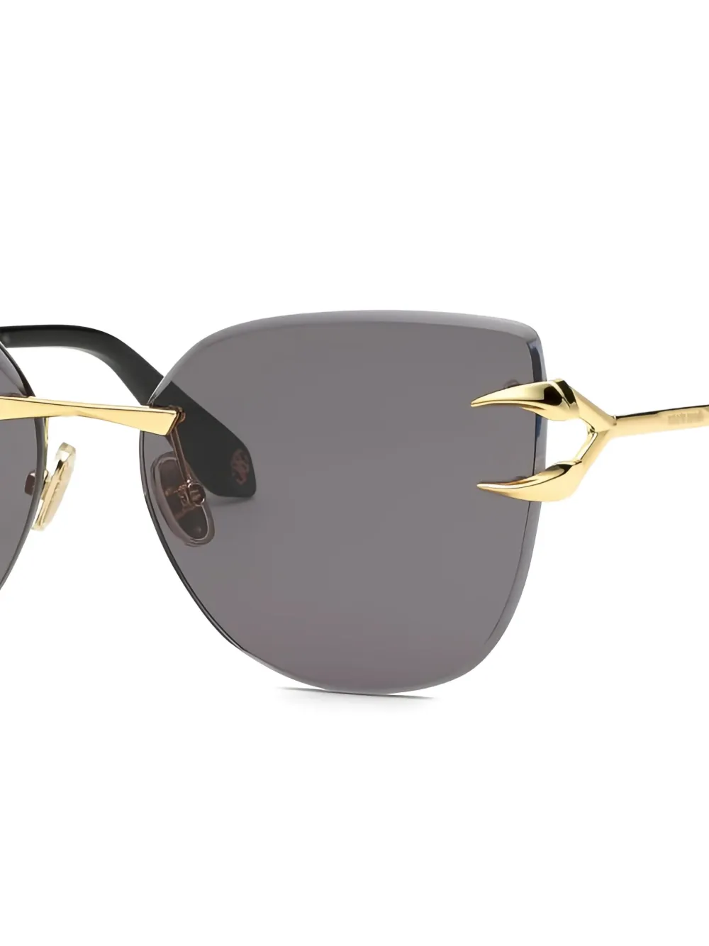Roberto Cavalli Zonnebril met cat-eye montuur en klauwdetail - Zwart