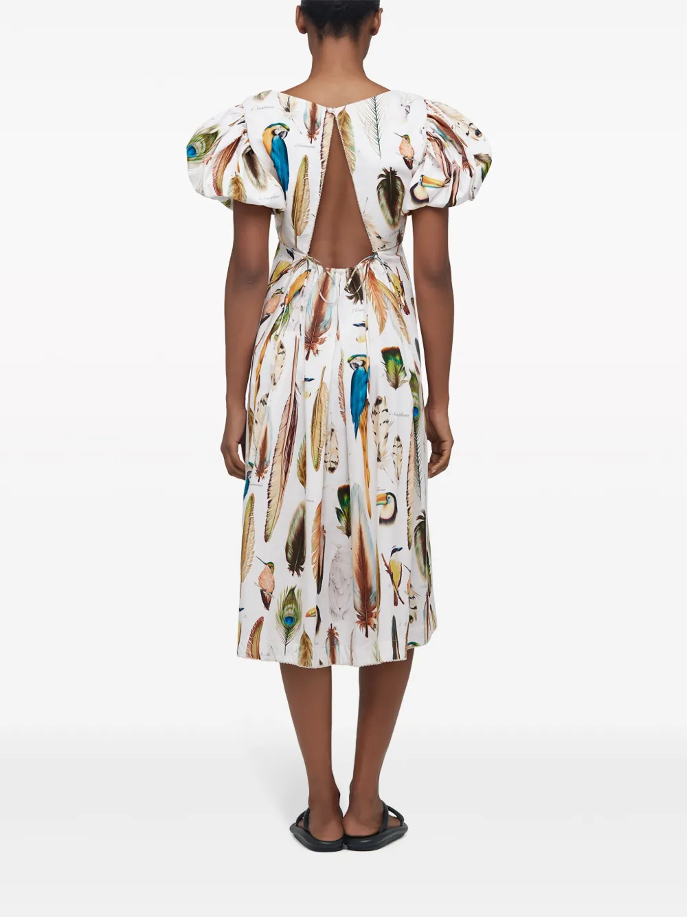 Agua By Agua Bendita Katoenen midi-jurk Beige