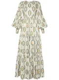 Agua By Agua Bendita Nuez Calado maxi dress - White