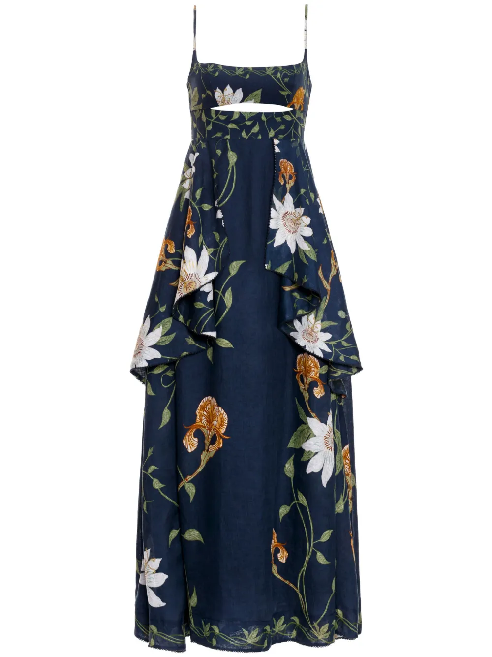 Agua By Agua Bendita Ethel Pasiflora linen maxi dress | Smart Closet