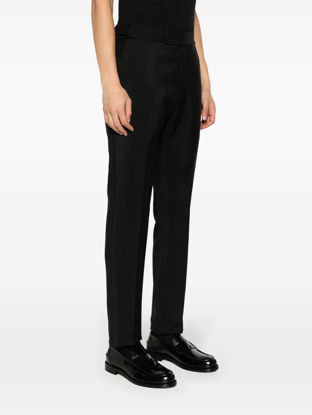 TOM FORD Broek met toelopende pijpen Zwart