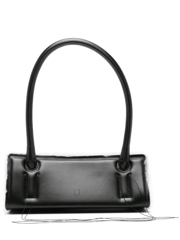 トートバッグ DENTRO Black Leather Radar Shoulder Bag 22305069_52590401_600.jpg