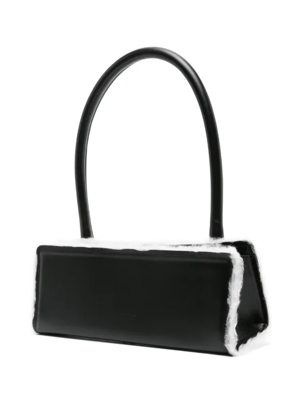 トートバッグ DENTRO Black Leather Radar Shoulder Bag 22305069_52590401_600.jpg