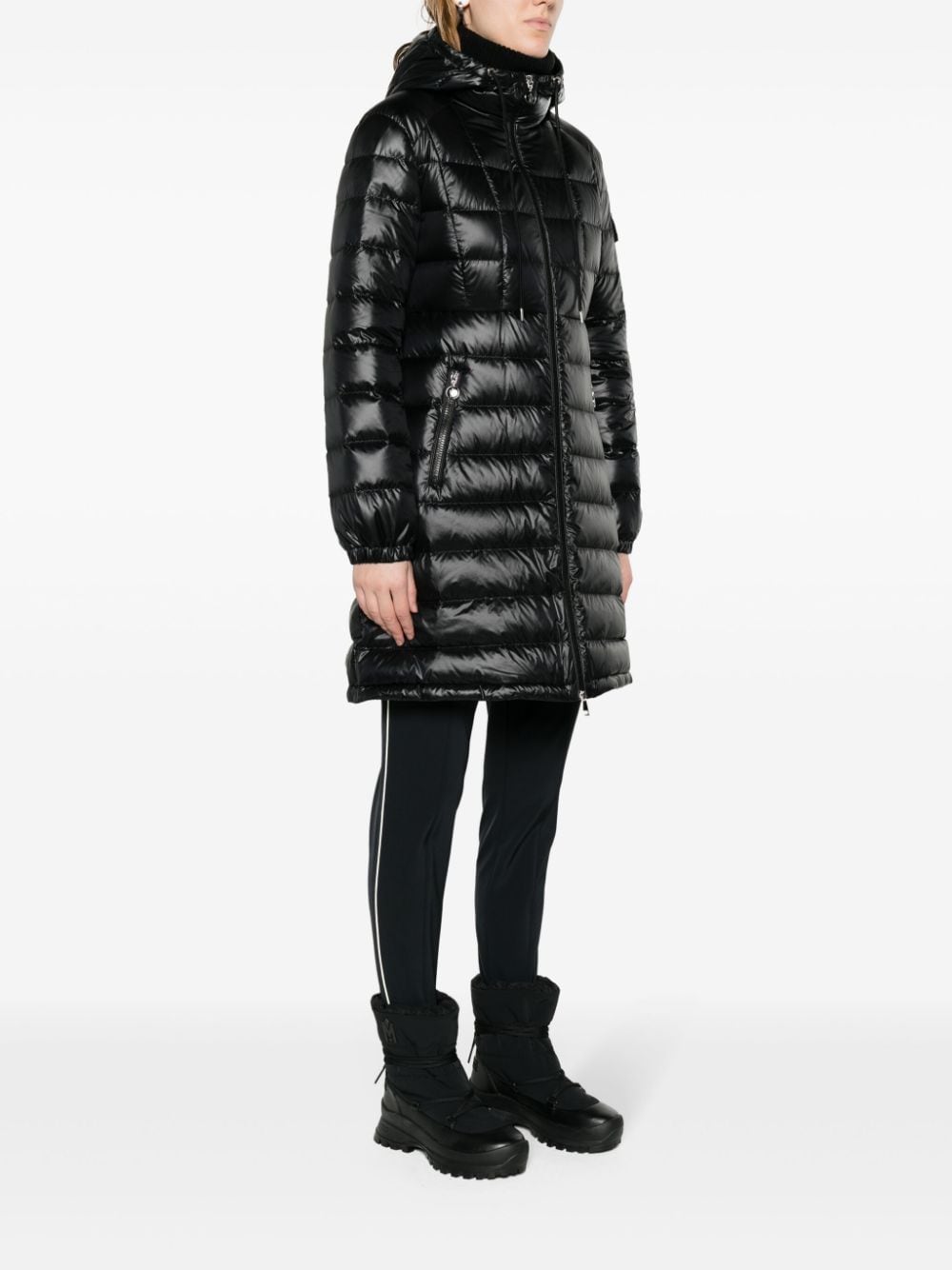 Shop Moncler Amintore Quilted Parka Coat In Black