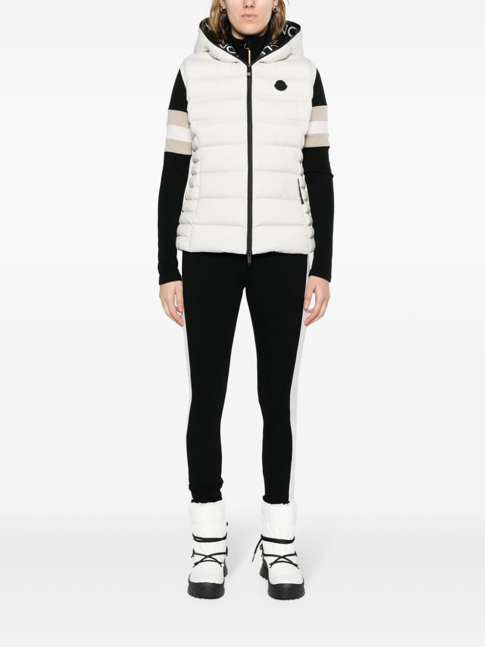 Moncler Aliterse hooded down gillet - Wit