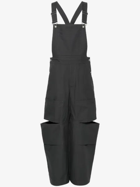 Gucci logo-appliqué cotton dungarees
