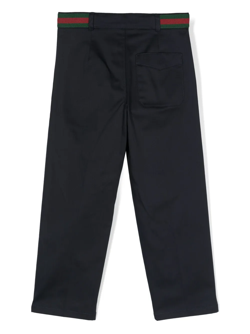 Gucci Kids Web-stripe cotton-blend trousers - Blauw