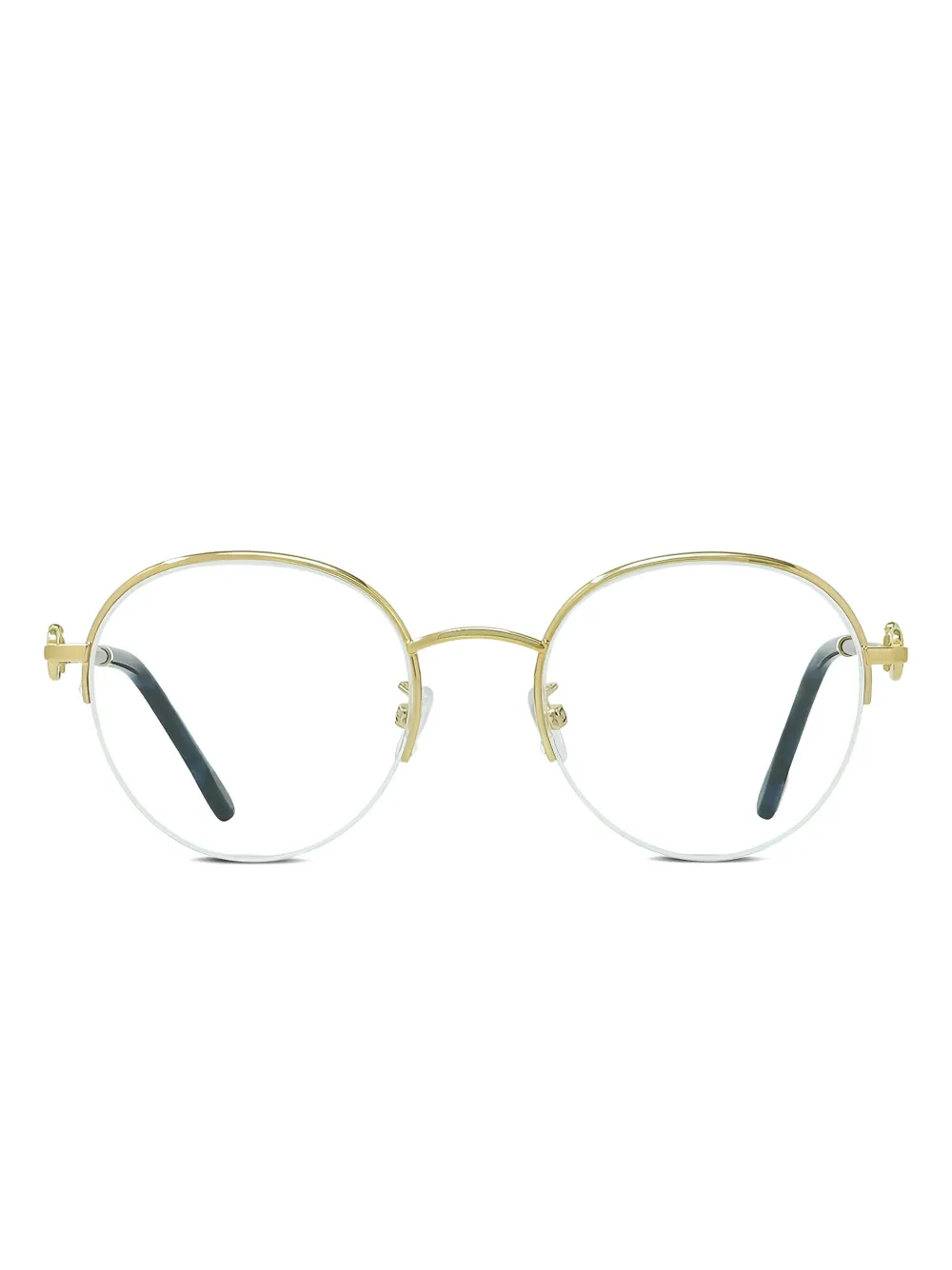 Fred lunettes de vue rondes à détail de corde | jaune | Image 1