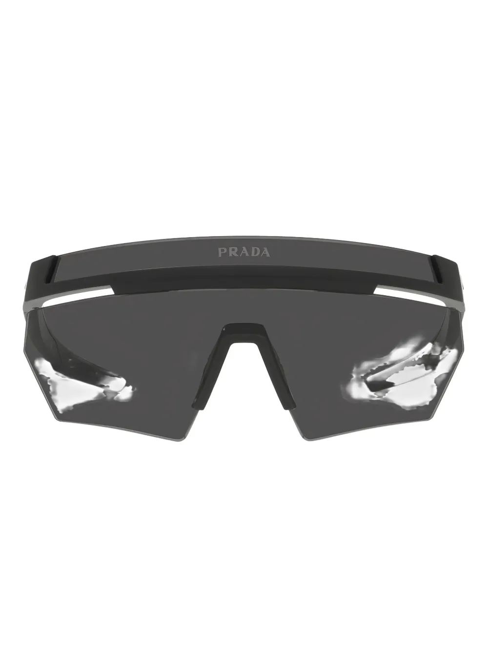 Prada Eyewear Zonnebril met logodetail Zwart