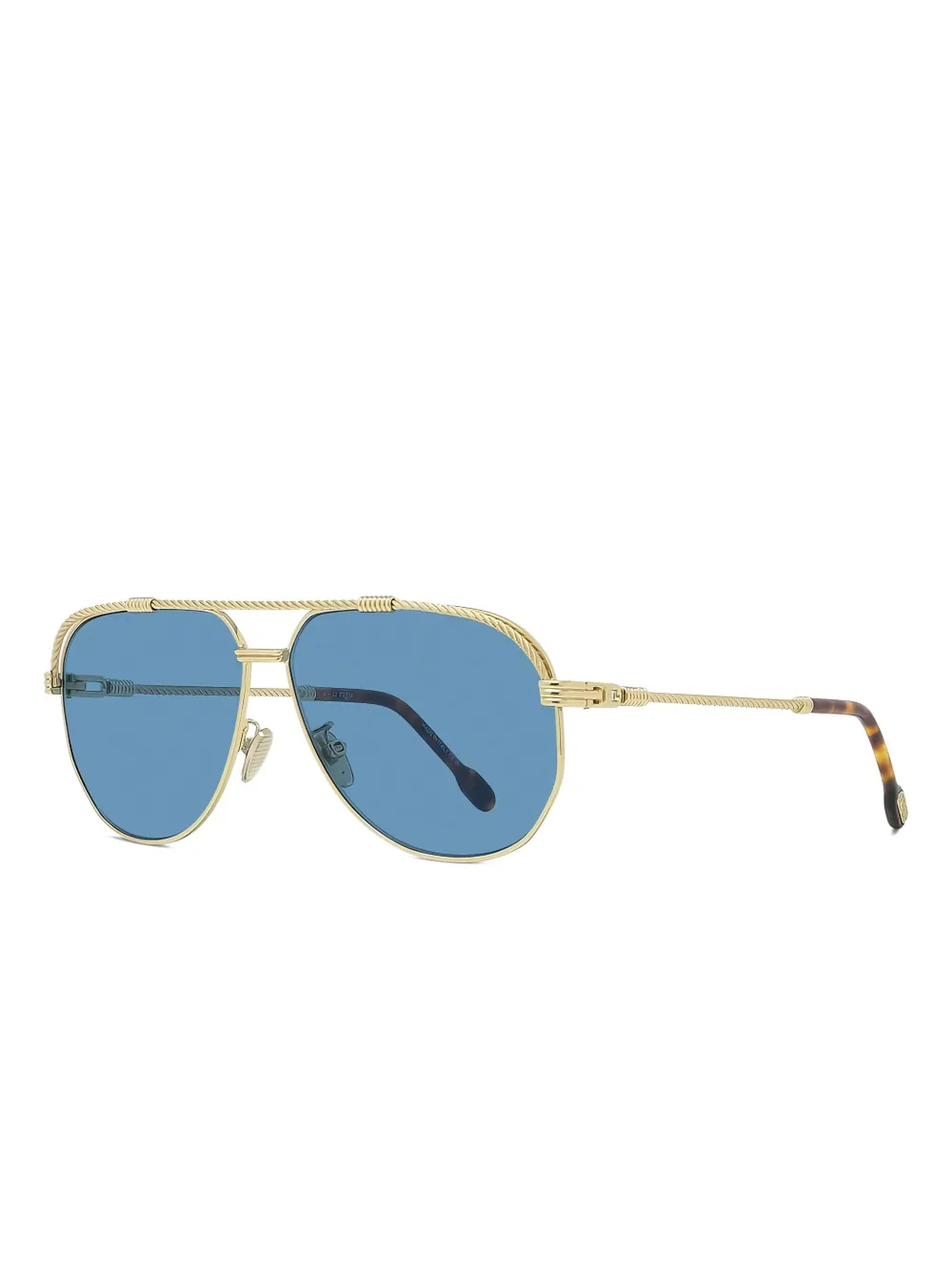 Fred cable-detail sunglasses - Geel