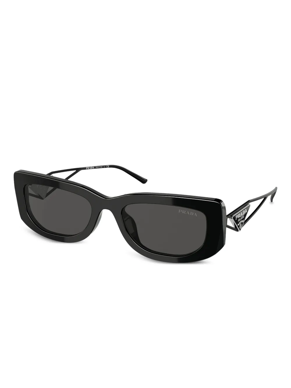 Prada Eyewear triangle-plaque square-frame sunglasses - Nero