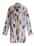 Agua By Agua Bendita Cecilia Pluma graphic-print shirt - Blue