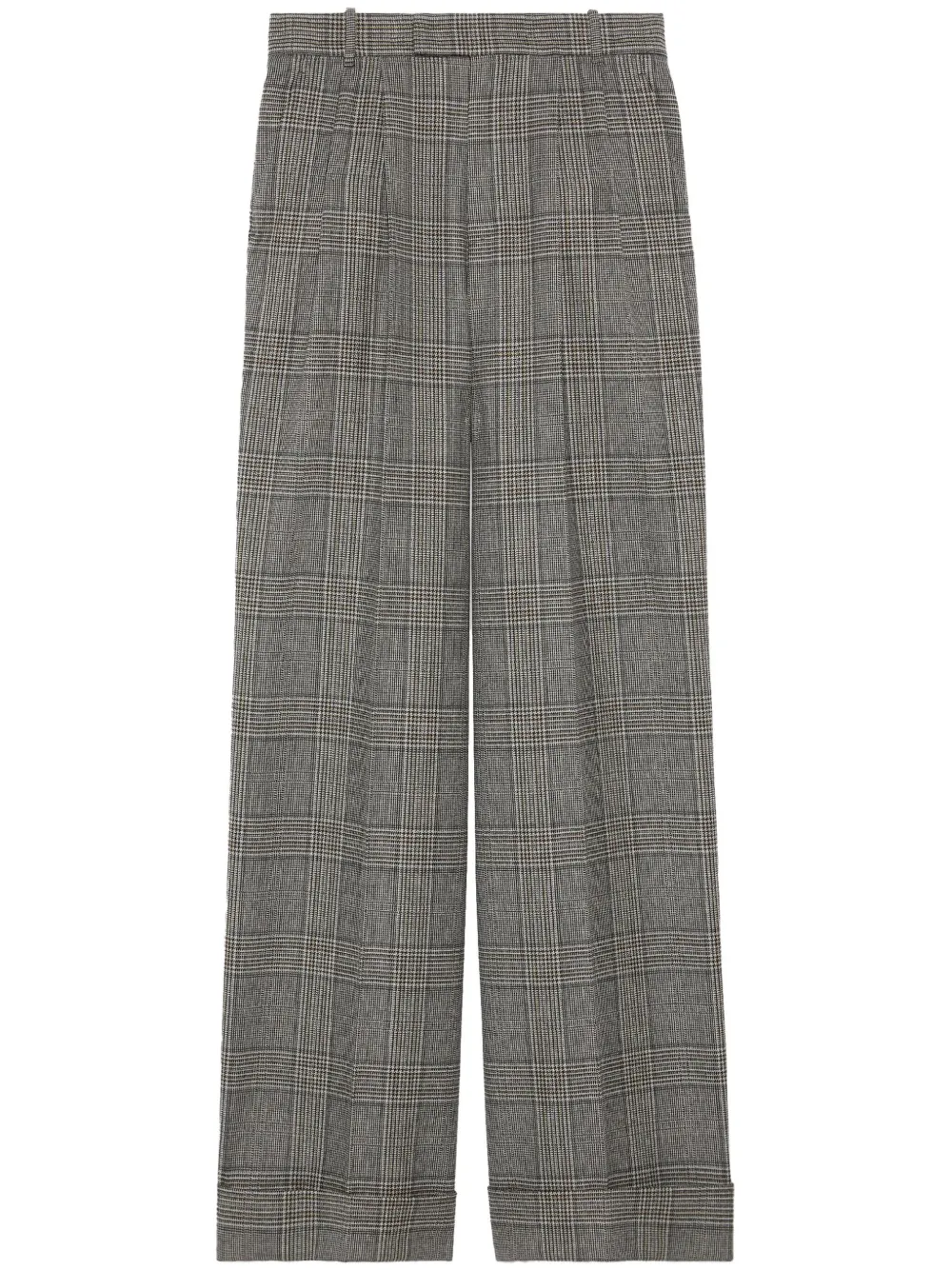 Gucci Prince of Wales-check wool trousers – Black