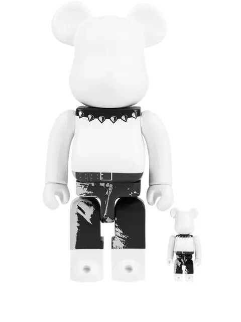MEDICOM TOY x Andy Warhol The Rolling Stones (Sticky Fingers) BE@RBRICK 100% and 400% figure set