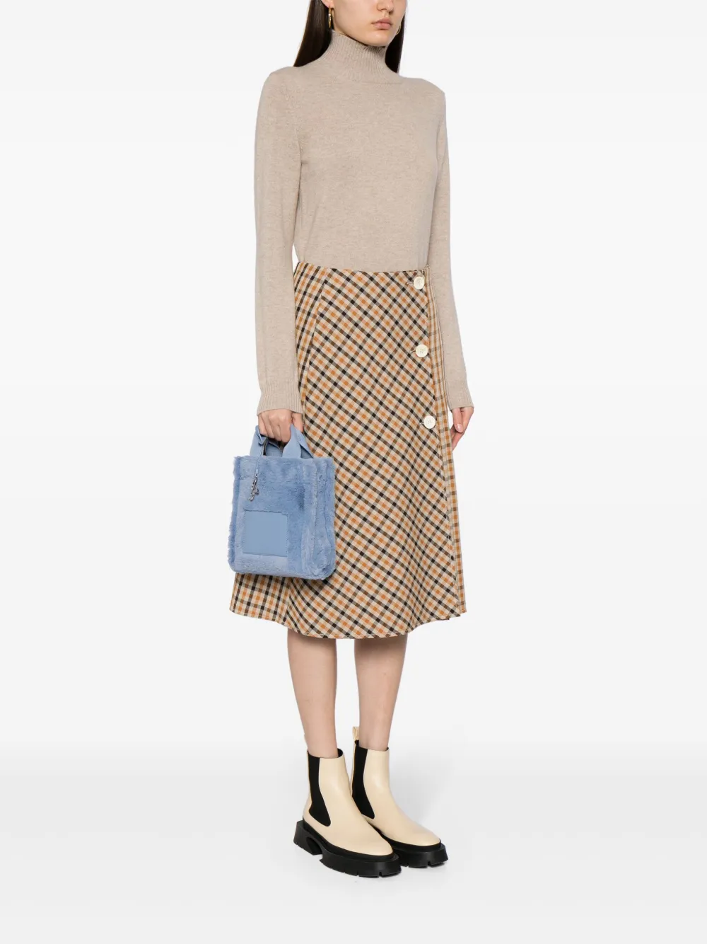 Agnès b. logocharm fauxfur Crossbody Bag Farfetch