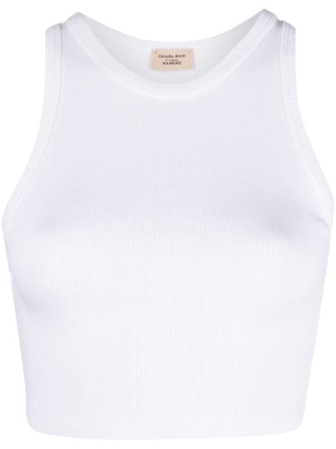 7 For All Mankind x Chiara Biasi ribbed-knit crop top