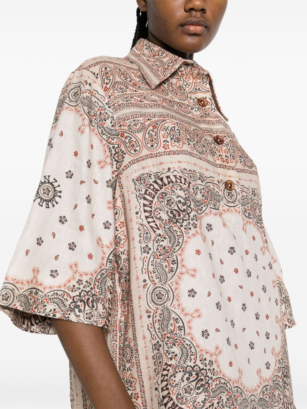 ZIMMERMANN Linnen tuniek Beige