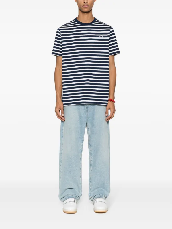 A.P.C. ストライプ Tシャツ | ブルー | FARFETCH JP
