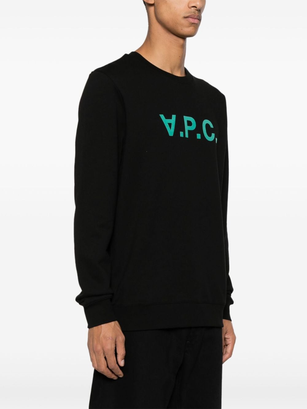 Shop Apc Viva Cotton Sweatshirt In Black