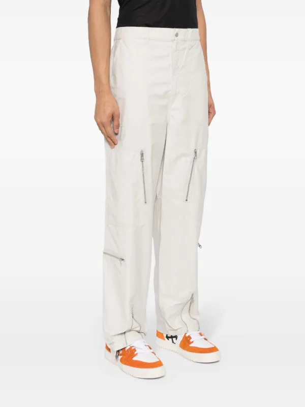 STUSSY NYCO OVER TROUSERS パンツ 白パン Stüssy Nyco cotton-blend Trousers | Neutrals | FARFETCH