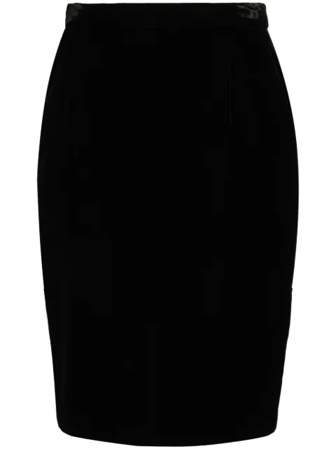 Saint Laurent velvet pencil skirt