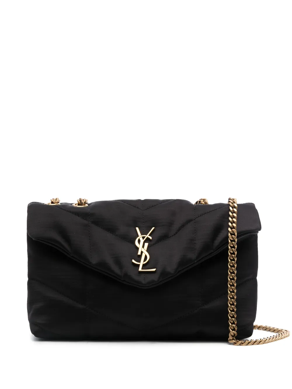 Saint Laurent Puffer Toy gewatteerde schoudertas Zwart