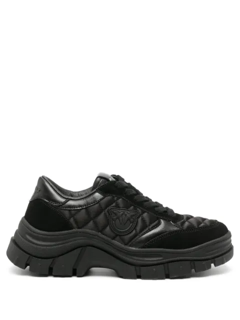 PINKO tenis capitonados con parche Love Birds