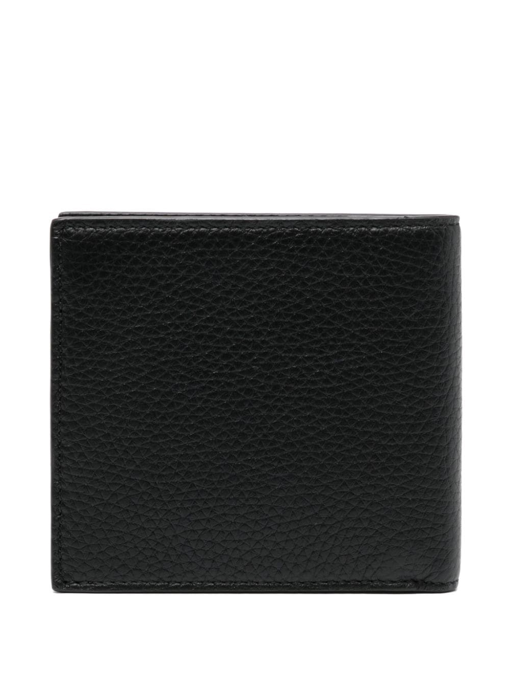 Shop Bally Ribbon Bi-fold Leather Wallet In Black