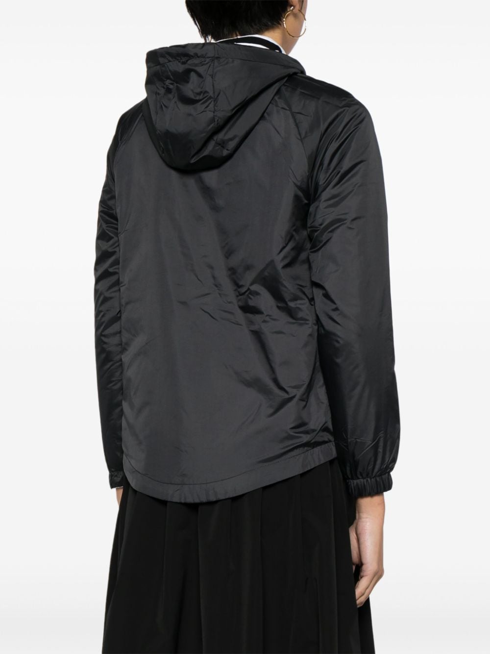 Shop Sport B. By Agnès B. Reversible Hooded Jacket In Black