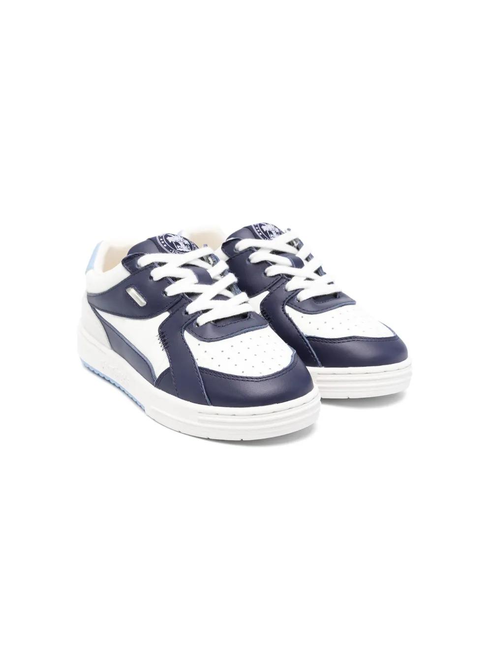 Palm Angels Palm University Leather Sneakers In White
