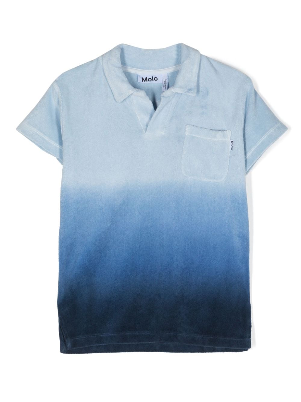 Molo Kids' Gradient-effect Polo Shirt In Blue