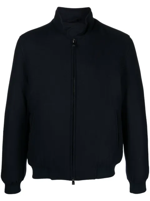 Corneliani padded twill bomber jacket