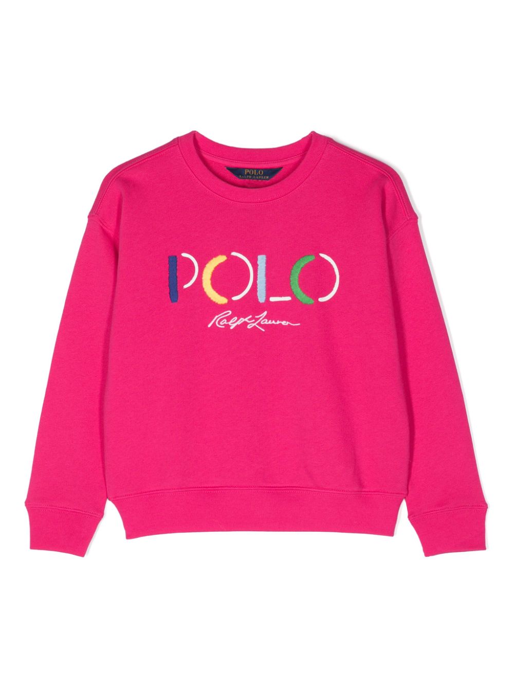 Ralph Lauren Kids Sweater met geborduurd logo Roze