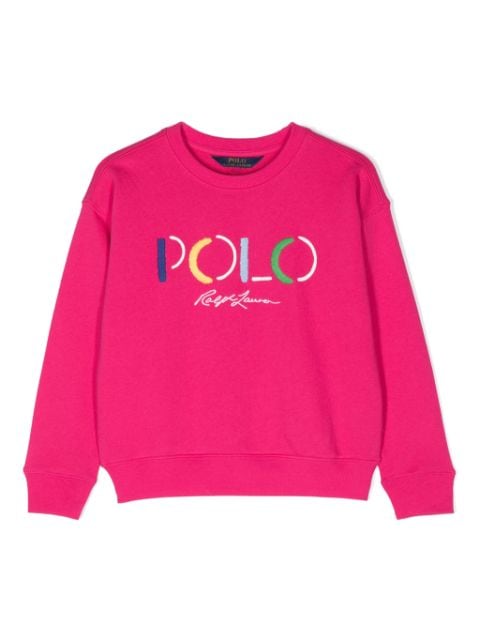 logo-embroidered cotton-blend sweatshirt 