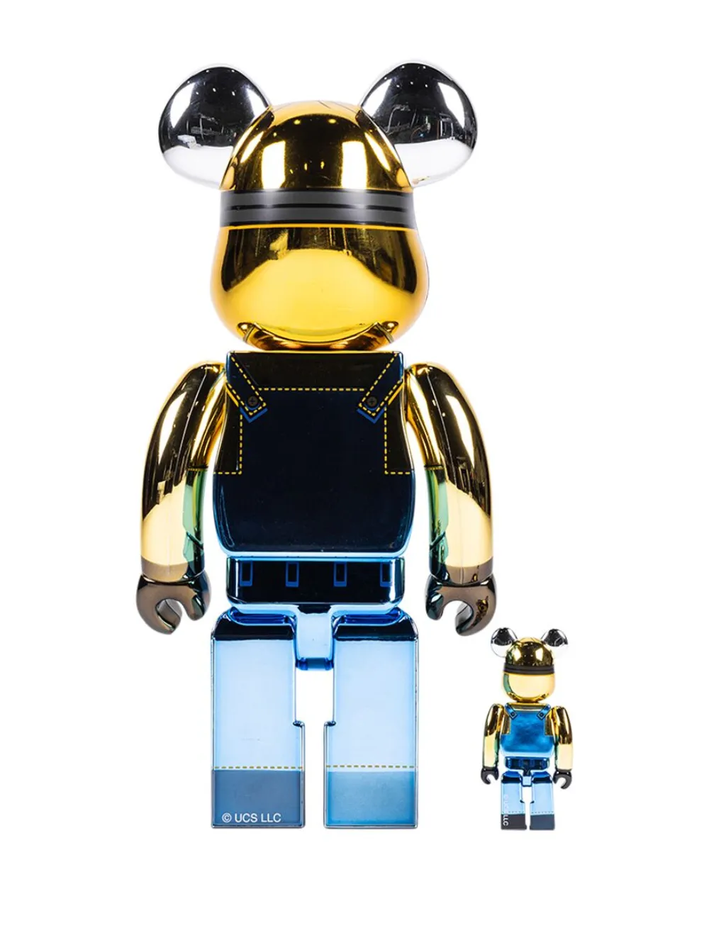 Shop Medicom Toy X Minions Minion Kevin (chrome Ed.) Be@rbrick 100% And 400% Figure Set In Black