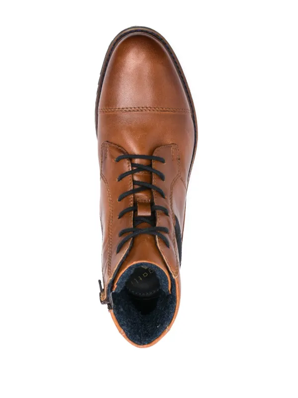 Bugatti men's shop brown leather boots