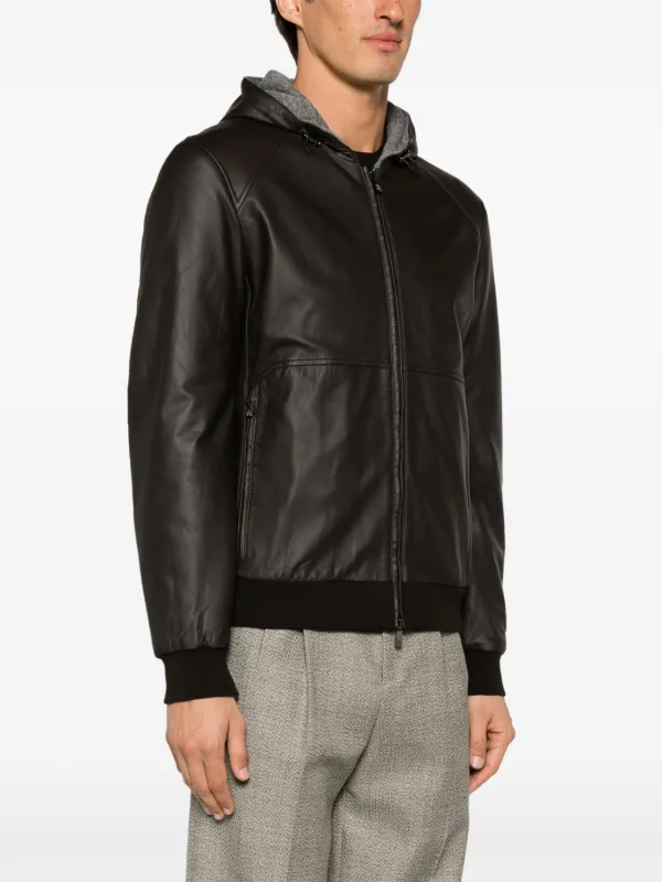 corneliani leather jacket