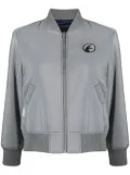 SPORT b. by agnès b. Dino Badge zip-up bomber jacket - Grey