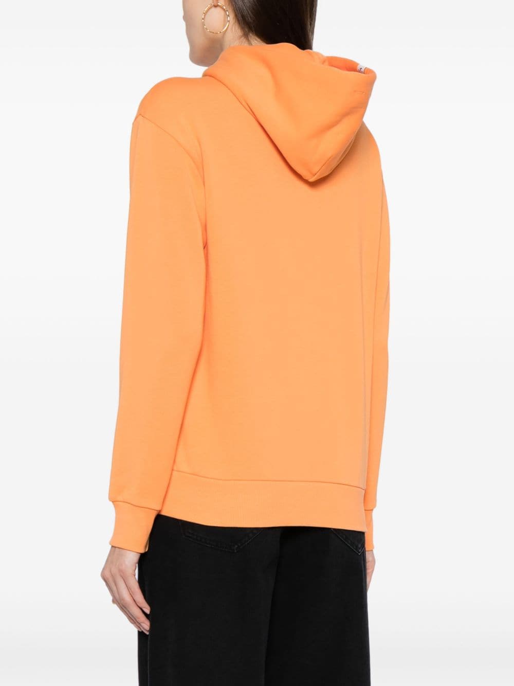 Shop Sport B. By Agnès B. Cubic Dino-embroidered Cotton Hoodie In Orange