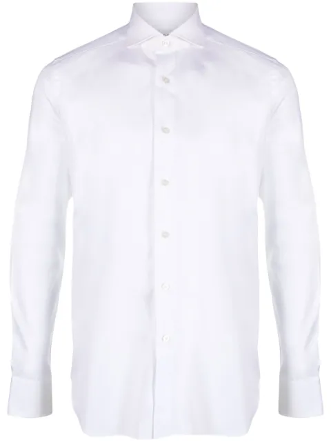 Xacus spread-collar cotton shirt
