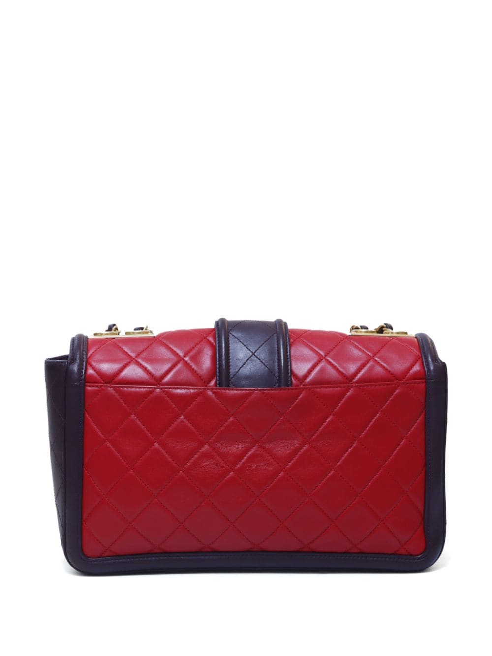 Pre-owned Chanel 2016 Diamond-quilted Flap Shoulder Bag In Red