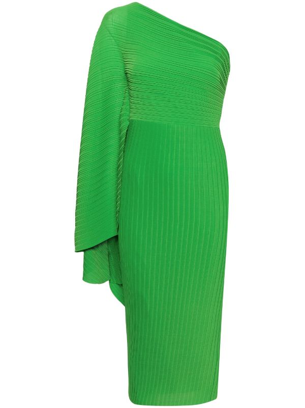 DRAPED MIDI DRESS - Green