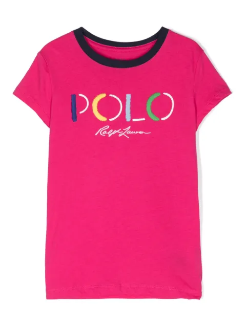 POLO RALPH LAUREN KIDS logo-embroidered cotton T-shirt 