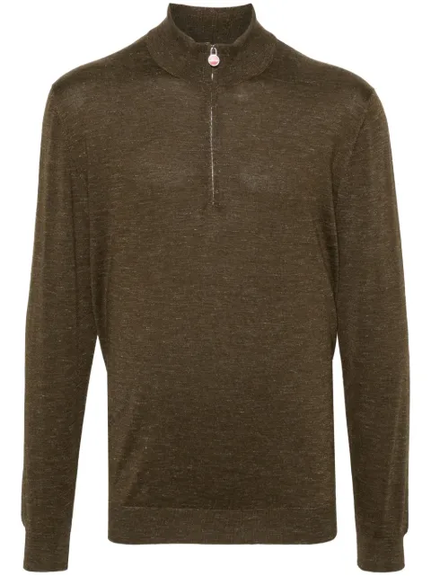 Kiton high-neck mélange-effect jumper